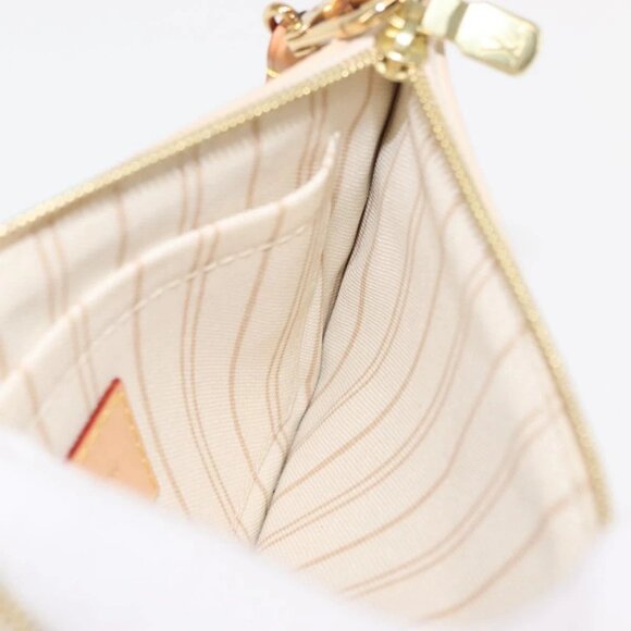 LOUIS VUITTON Damier Azur Neverfull PM Pouch Accessory Pouch LV Auth BA6980 - Picture 12 of 16